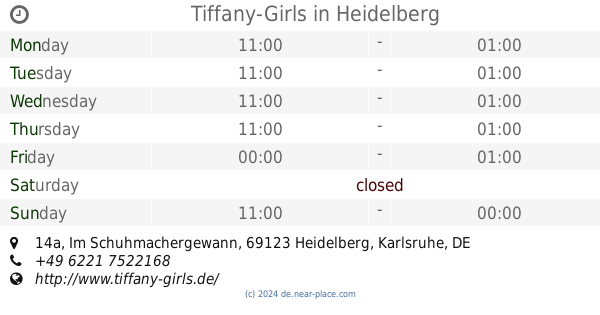 Girls heidelberg tiffanys The 10