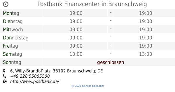 Offnungszeiten Ackerstrasse 22 Braunschweig Kontakte