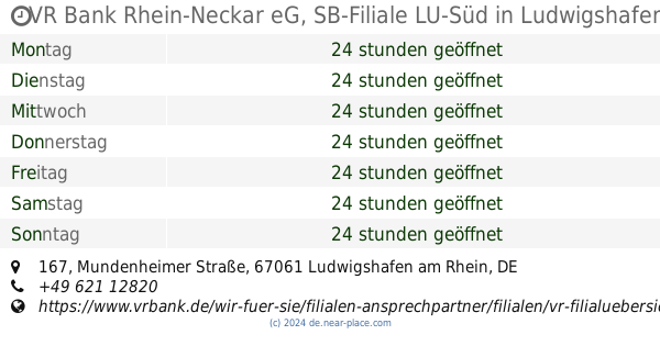 Offnungszeiten 167 Mundenheimer Strasse Tel 49 621 12820