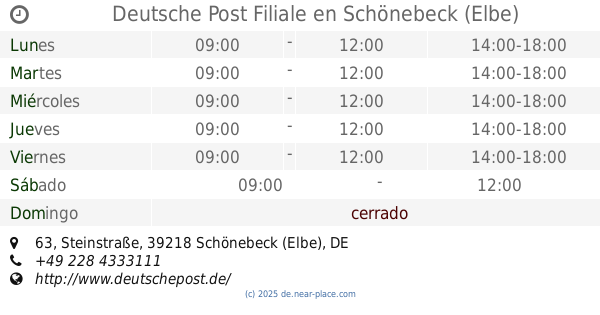 deutsche post steinstraße schönebeck elbe