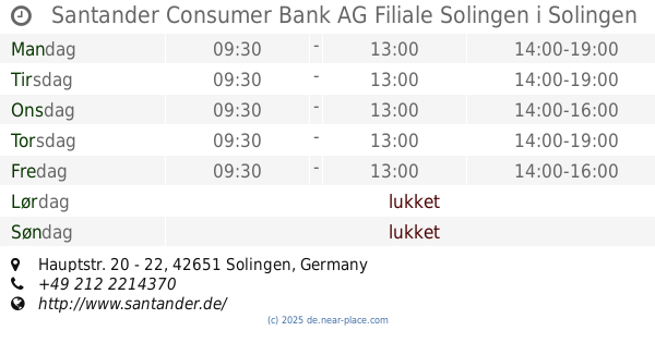 🕗 åbningstider, Kölner Straße 68-72, Solingen, kontakter