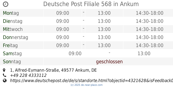 deutsche post filiale 568 ankum fotos